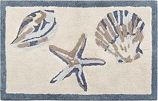 Blue bath mat