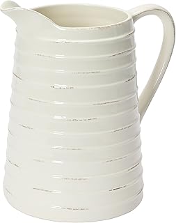 White ceramic pitcher