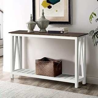 White console table