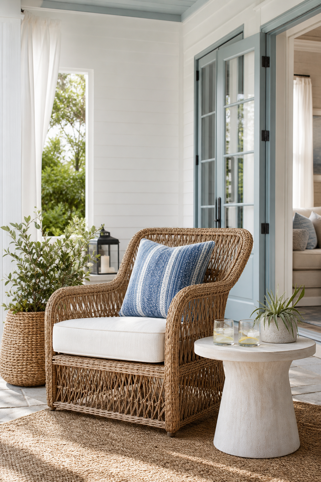 Coastal Garden Seating Amazon Finds finished room setup