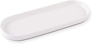 White ceramic vanity tray