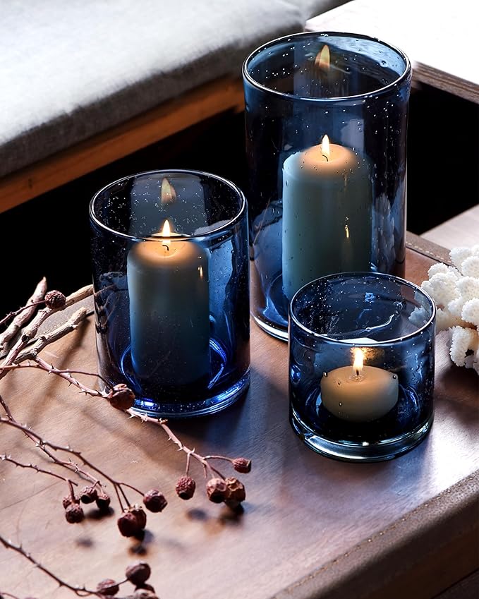 Blue glass candlelight layer