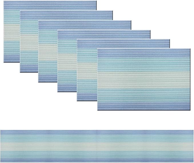 Coastal blue place-setting base