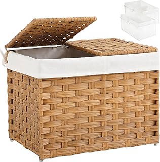 Wicker storage baskets