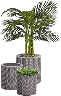 Wicker planter basket