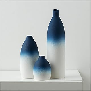 Blue white ceramic vase