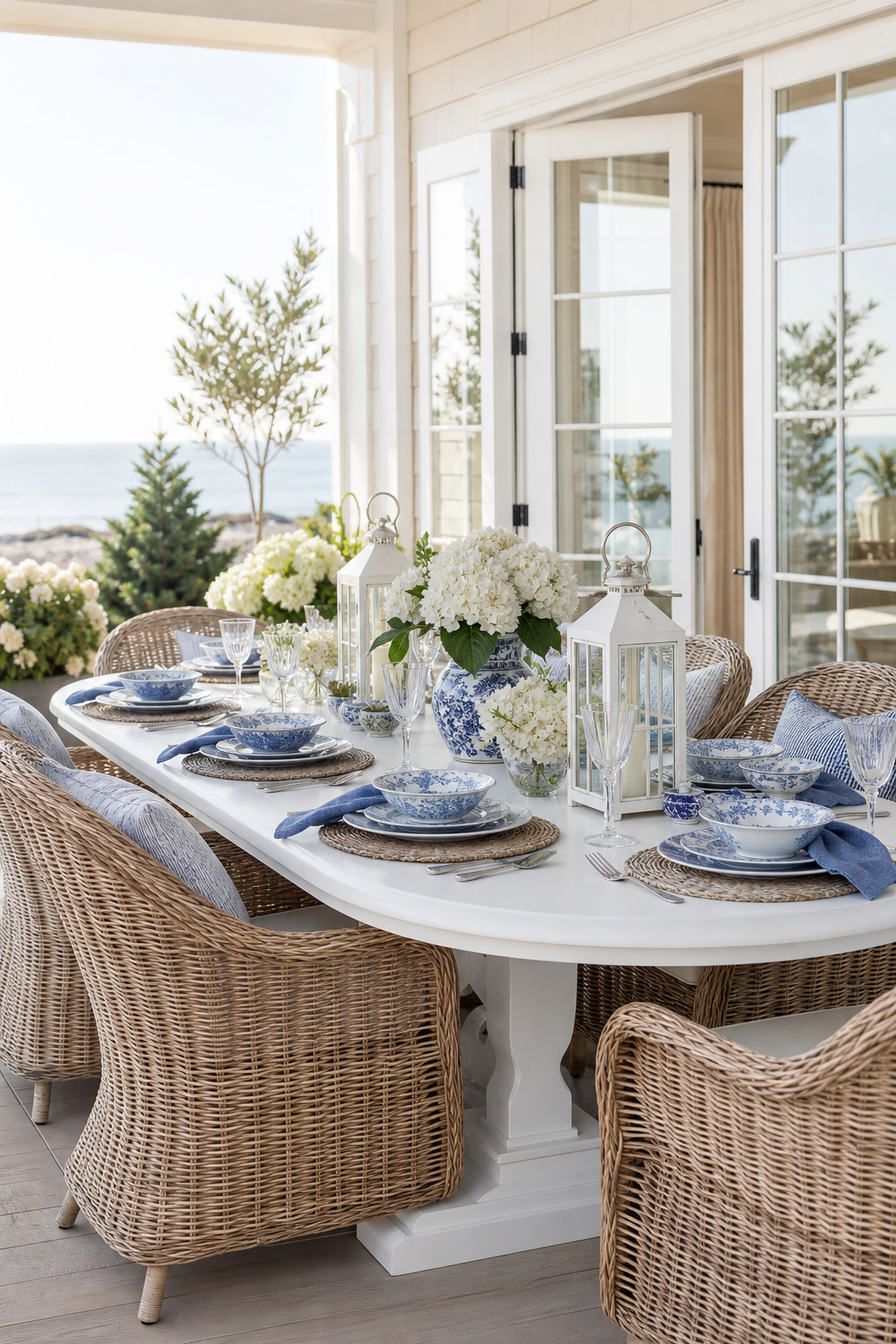 Coastal Grandmother Outdoor Dining Amazon Finds finished room setup