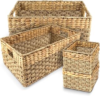 Wicker pantry baskets