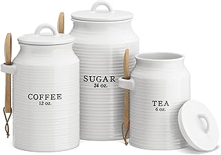 White ceramic canisters