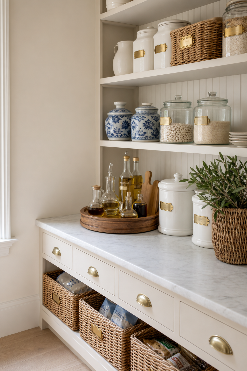 Coastal Grandmother Pantry Amazon Finds finished room setup