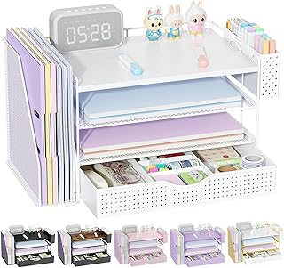 White desk organizer