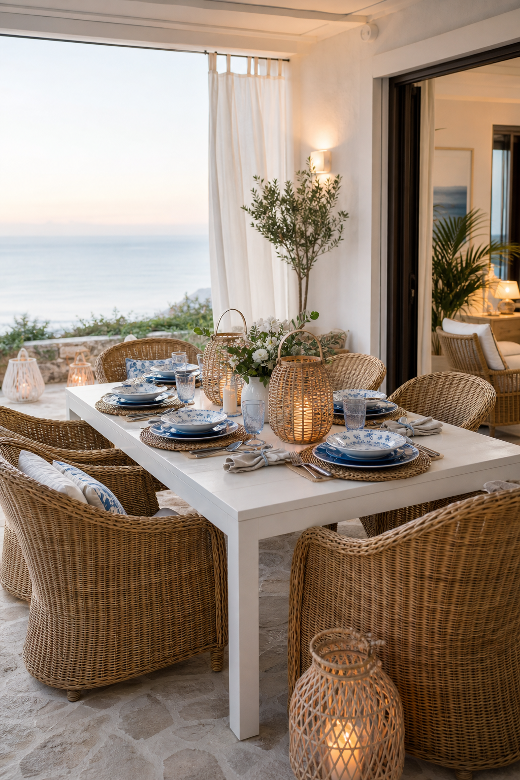 Coastal Outdoor Dining Amazon Finds finished room setup