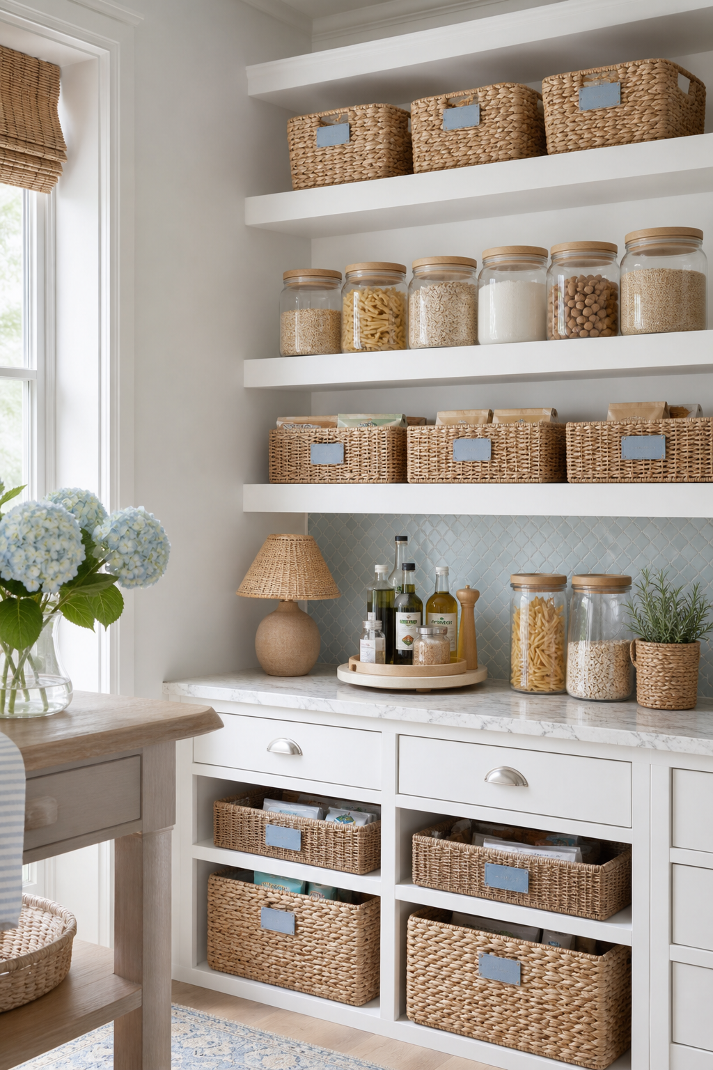 Coastal Pantry Amazon Finds finished room setup