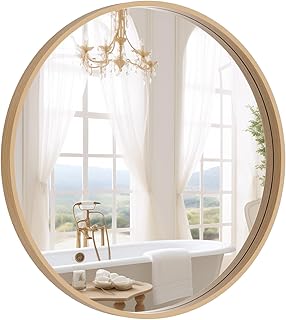 White bathroom mirror