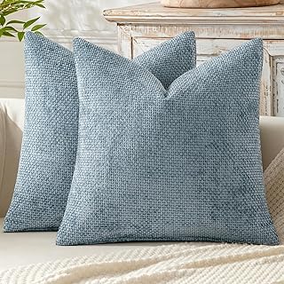 Blue throw pillow