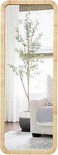 Rattan full length mirror