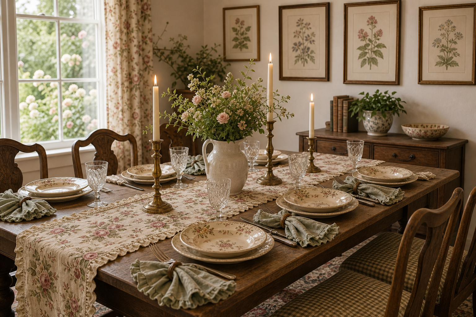 Cottagecore Dining Room Amazon Finds finished room setup