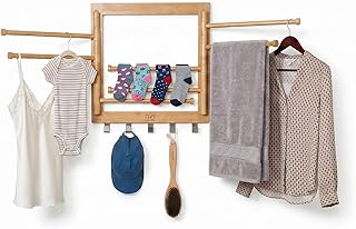Honey-Can-Do bamboo wall mounted drying rack