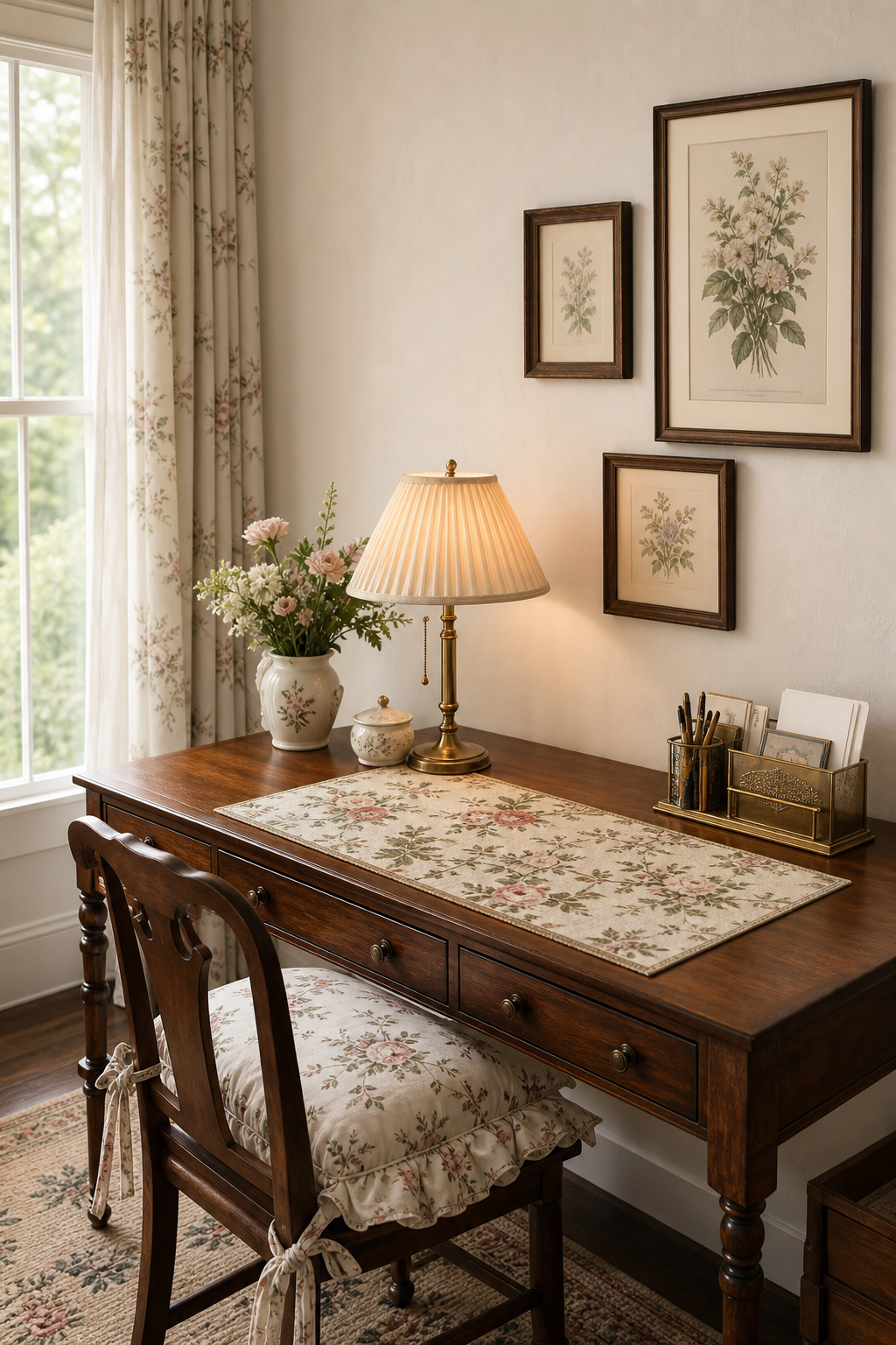 Cottagecore Home Office Amazon Finds finished room setup
