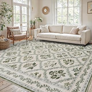 Vintage floral area rug