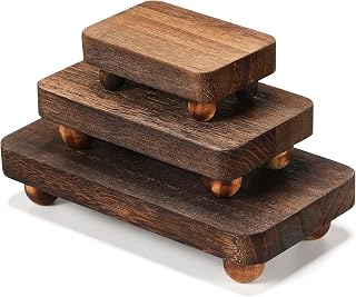 Painted wood shelf riser