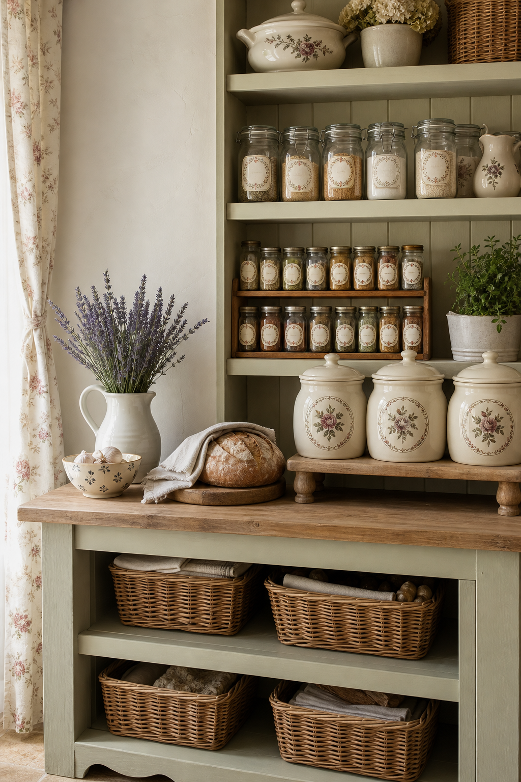 Cottagecore Pantry Amazon Finds finished room setup