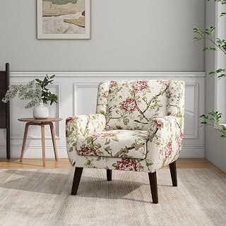 Floral accent chair