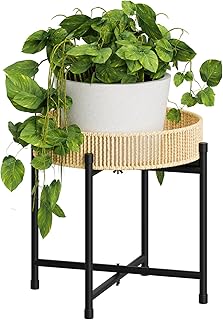 Wicker plant stand