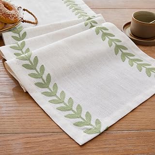 Dark green table runner