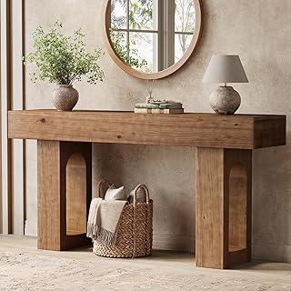 Dark wood console table