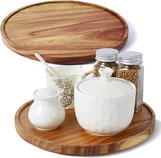 Dark wood lazy susan