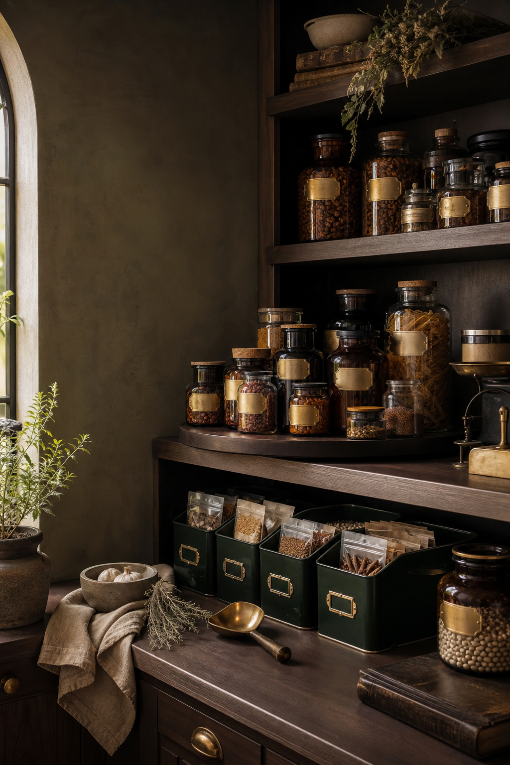 Dark Academia Pantry Amazon Finds finished room setup