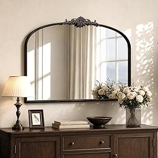 Black vintage bathroom mirror