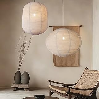 Paper or linen pendant light