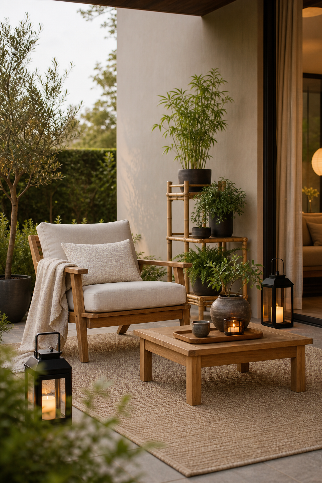Japandi Garden Seating Amazon Finds finished room setup