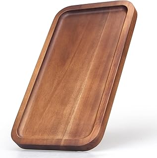 Wood serving tray