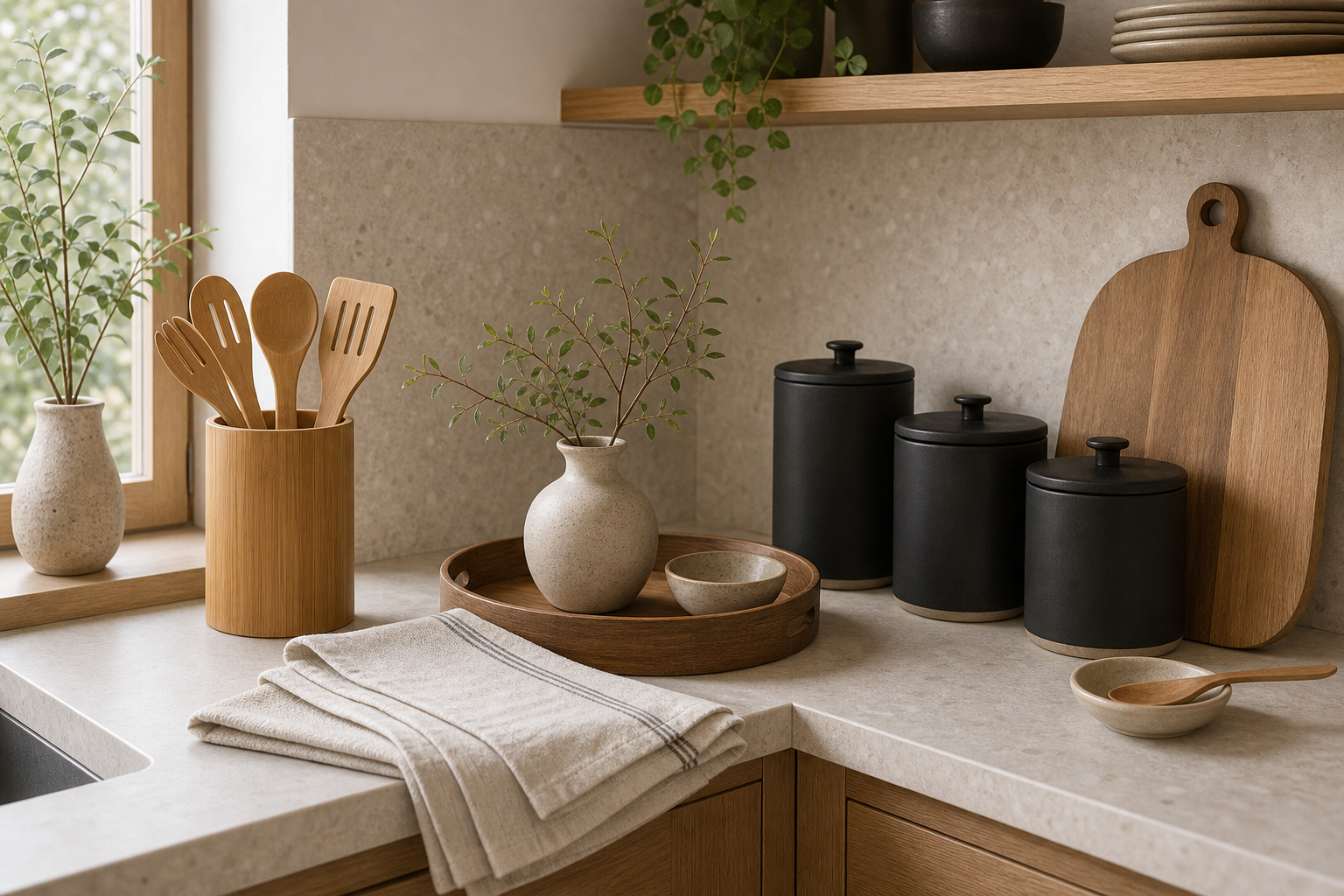 Japandi Kitchen Amazon Finds finished room setup
