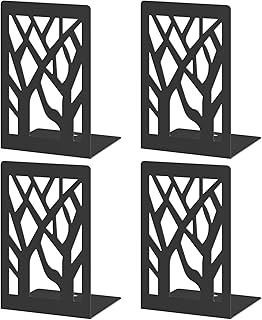 Black metal bookends