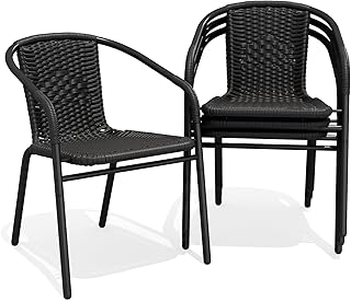 Black outdoor dining chairs