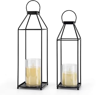 Black outdoor lanterns