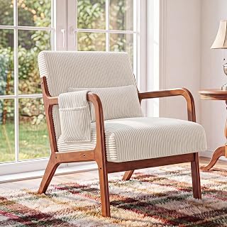 Low wood accent chair