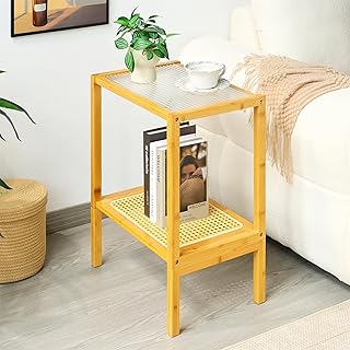 Bamboo side table