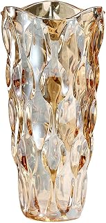 Amber glass vase