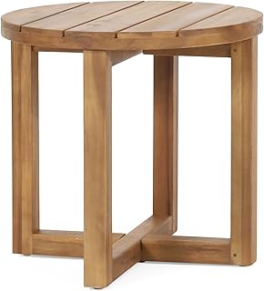Wood outdoor side table