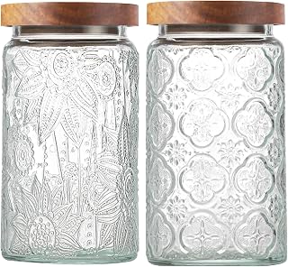 Amber glass canisters