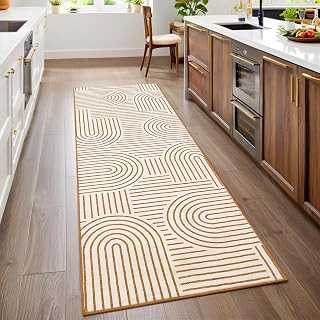 Geometric runner rug
