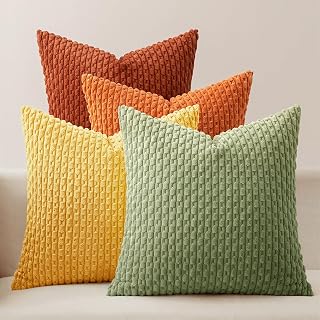 Ochre throw pillow covers