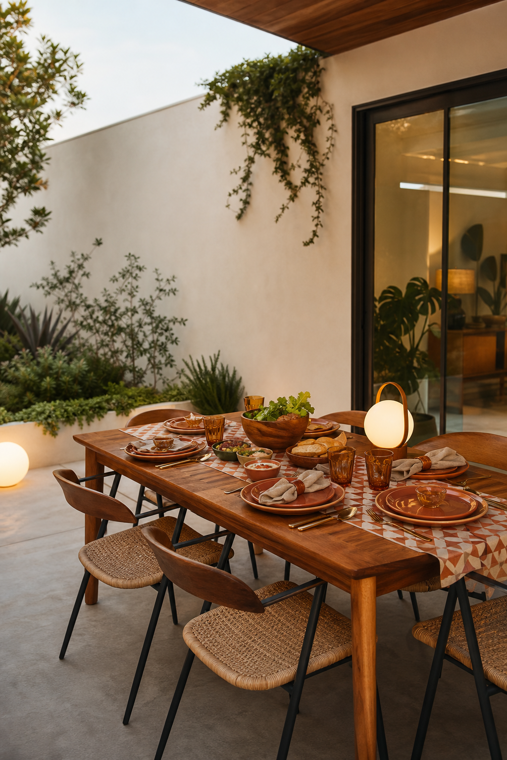 Mid-Century Modern Outdoor Dining Amazon Finds finished room setup