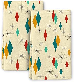Geometric hand towels