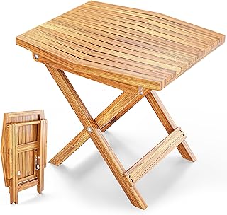 Wood folding balcony table
